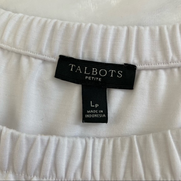 Talbots Petite white lace long sleeve top size large - Picture 6 of 9